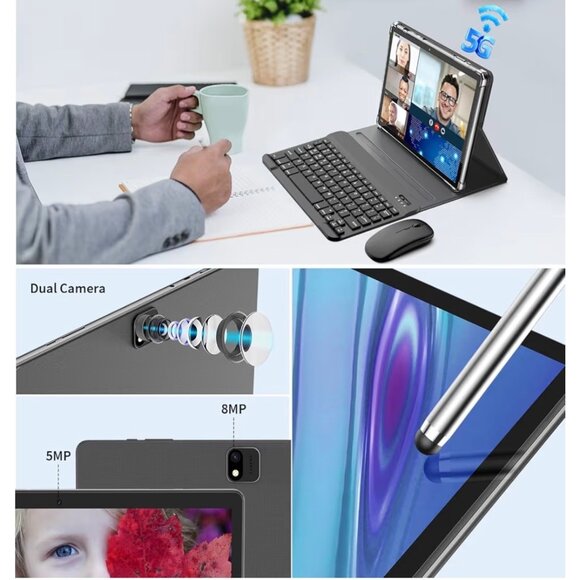 Android 13 2 in 1 Tablet 6GB + 128GB 10 inch Used Once NO FLAWS Wiped Out - Picture 2 of 6